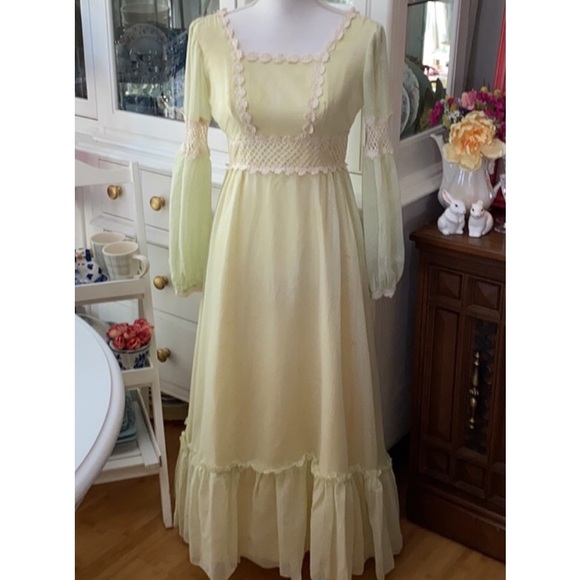Gunne Sax | Dresses | Vintage Gunne Sax Style Prairie Dress Handsewn Xs ...